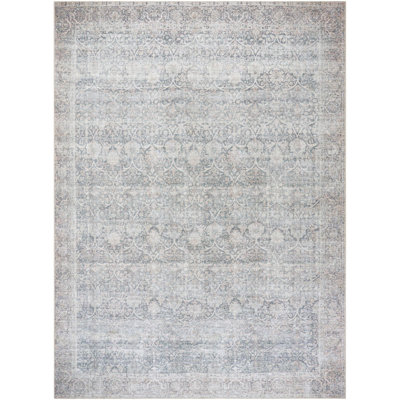 Vivir x Livabliss Lorelai Dark Grey Machine Washable Area Rug