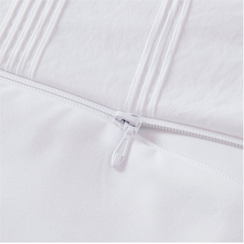 Ensemble de housse de couette 3 pièces, Housse de couette double et 2 taies d'oreiller, Blanc
