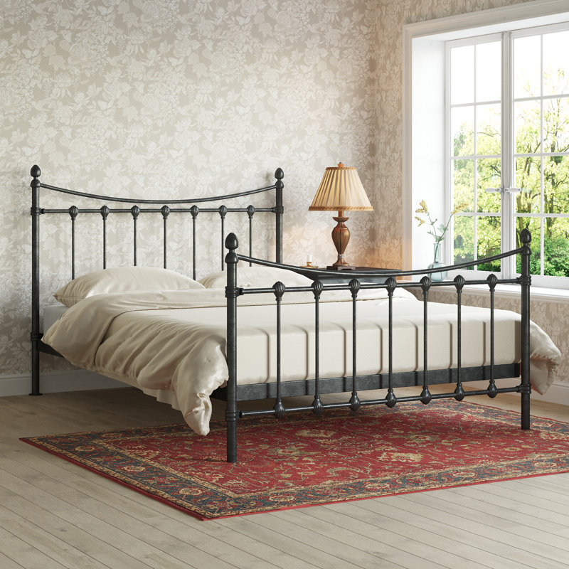 Wales Metal Bed, Black, Kingsize (5')