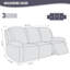 Couvre-fauteuil inclinable avec coussins élastiques pour enfants 3 pièces Wald-439568103