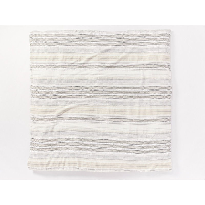 Housse de couette 100% coton biologique, Housse de couette pour très grand lit, Blanc doux / graphite foncé