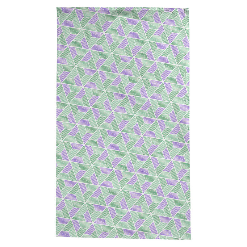 Nappe trapézoïdale Leffel, Vert / Mauve