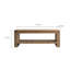Table basse rectangulaire en bois massif pour le salon, grande table basse rustique à 2 niveaux avec tablette de rangement, bureau et appartement, assemblage facile