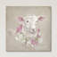 «Sheep with Wreath» par Debi Coules - Impression sur toile tendue sur châssis-22230555-74379476-74379477