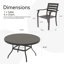 Ensemble repas d'extérieur 7 pièces avec 6 chaises empilables en métal et table ronde de 52,95 po-550415489