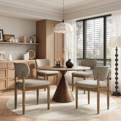 Upholstered Solid Wood Side Dining Chair