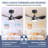 24" Small  Ceiling Fan With Light Remote Control ,Modern Low Profile Black Ceiling Fan, 6-Speeds Quiet Reversible DC Motor  For Bedroom,Kitchen-829202850