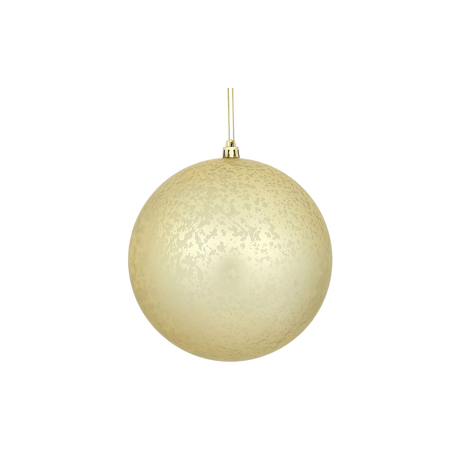 Holiday Décor Ball Ornament, Champagne, 4" H x 4" W x 4" D