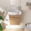Ensemble de meuble-lavabo mural simple 16 po avec lavabo en céramique Derwent