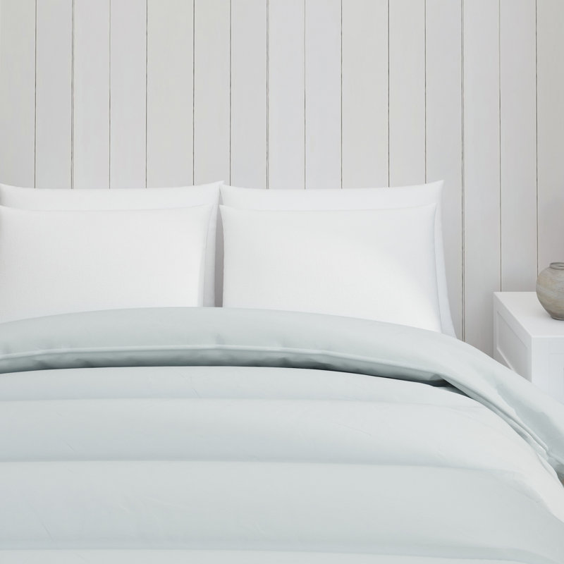 Édredon en duvet de coton 300tc, Bleu, Grand édredon