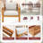 Acacia Wood Outdoor Loveseat With Cushions