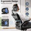 Ergonomic Adjustable Mesh Office Desk Chair - Headrest, Armrest & Lumbar Support-119897713-119897716