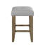 Ensemble de tabourets transitionnels à hauteur de comptoir 2 pièces, meubles de cuisine en bois avec siège en similicuir gris et gris