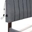 Lit plateforme tapissier avec lit gigogne simple TG et tissu serein gris grand-716853231-716853229