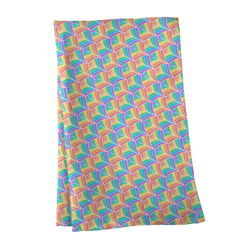 Tea Towel Kitchen Towel, Cotton Twill, Yellow/Purple