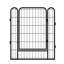 Parc pour chien 16 panneaux d'extérieur en métal - H 31,7 po pour animaux avec rouille - Matériau et panneaux de clôture de construction stable