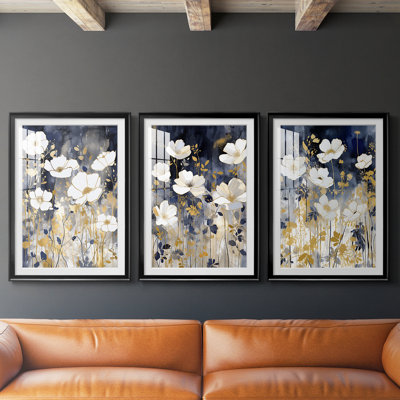FLORAL Series CCDCLXXVI - Impression sur mesure de qualité supérieure avec mat - 3 pièces