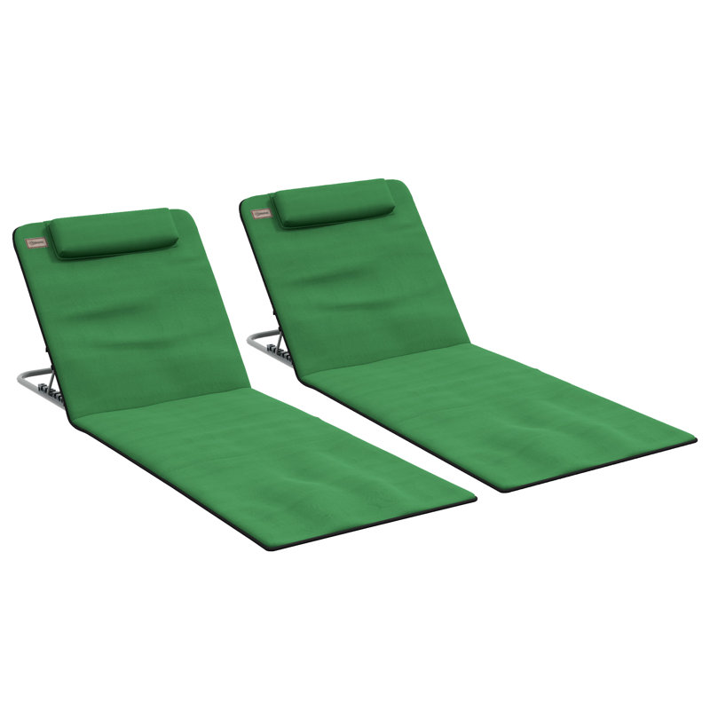 134cm Long Reclining Double Chaise, Green