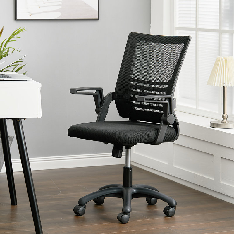 Raghi Height Adjustable Mesh Desk Chair Office Chair, Black, Black