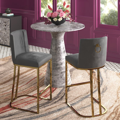 Aurrin Velvet Upholstered Bar & Counter Stool