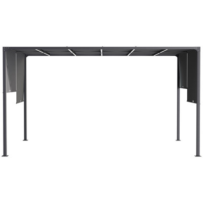 10 pi. L 13 pi. D Pergola en acier avec auvent