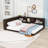 Queen Size Wooden Daybed with Built-In Storage, LED Lighting and Charging Station-177146826