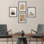 «Morandi Flower Vase Bird Flower Abstract Boho», décor de salle de bain encadré sur papier pour bureau de chambre à coucher, impression de 4 pièces-93012373