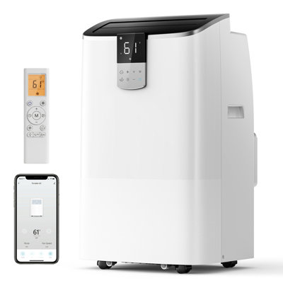 Portable Air Conditioner 14,000 Btu Fast Cooling Ac Unit For Room Up To 550 Sq.ft, 3 In 1 Function, Remote Control