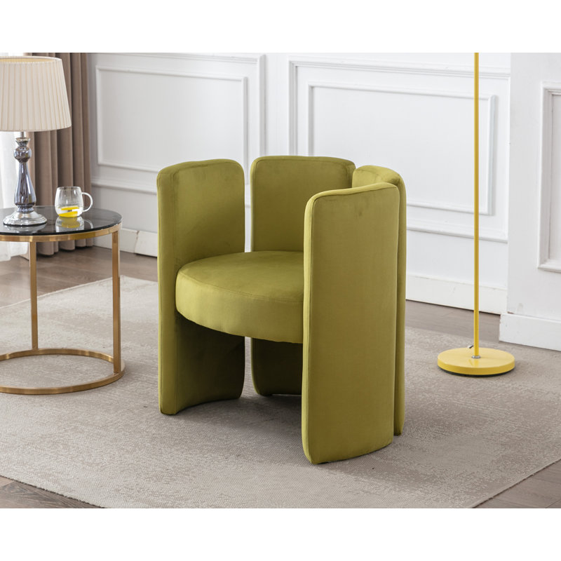 Dal 19'' H Velvet Upholstered Side Chair, Olive