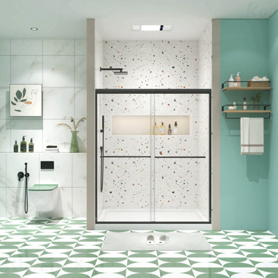 Shower Door  - Sliding Opening Door, With 1/4" Tempered Glass