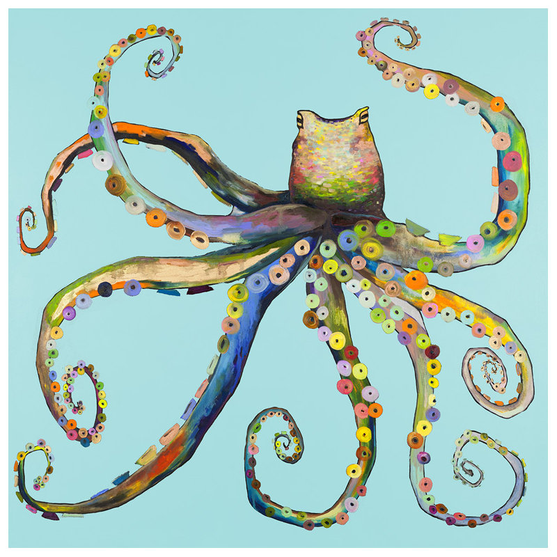 «Bright Octopus», reproduction sur toile tendue, H 40 po x l 40 po