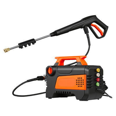 Electric Pressure Washer, 1958 PSI Max, 2.5 GPM Max Flow, Portable Power Cleaner with 4 Spray Nozzles, Metal Extension Wand, Durable 5-Piston Pump, Ideal for Cleaning Cars, Driveways, and Patios