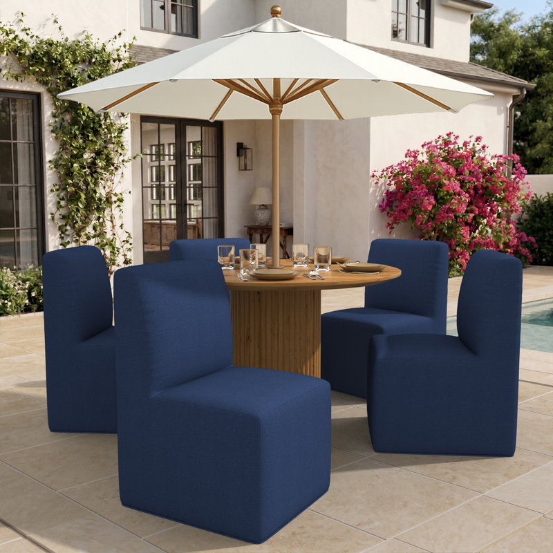 Praia Sunbrella® Patio Dining Chair, Canvas Navy Sunbrella® Canvas