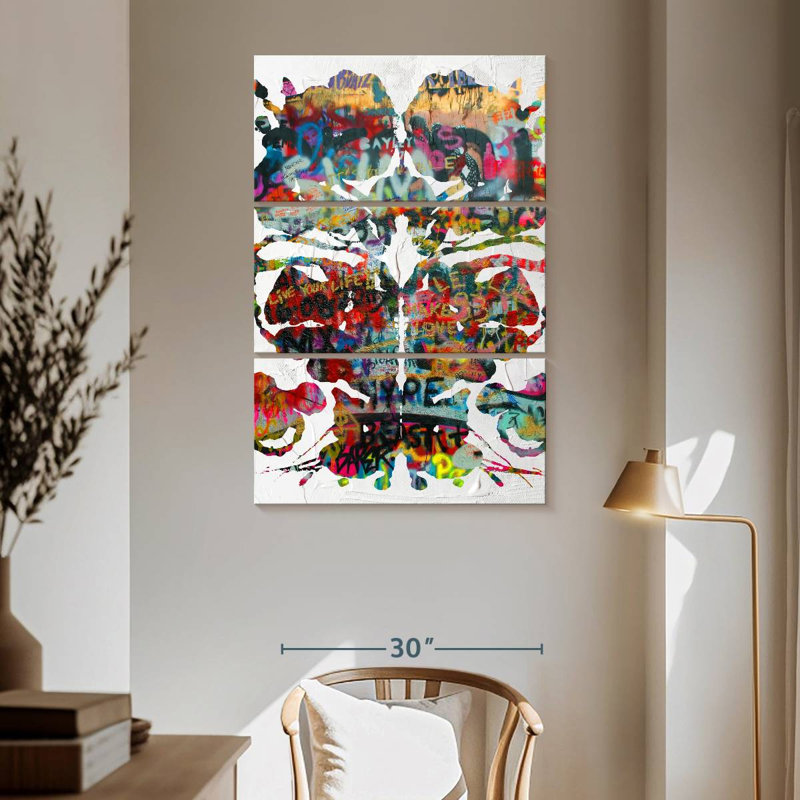 Avery Rorschach Graffiti, 65" H x 42" W