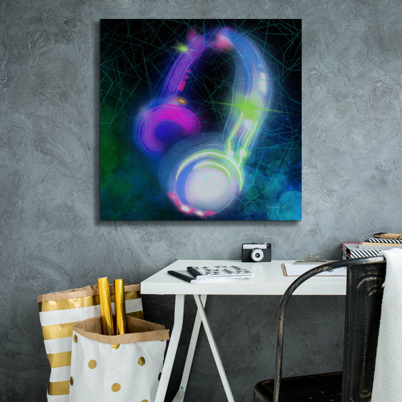 «Game On 4» par Danhui Nai, art mural sur toile, H 26 po x l 26 po