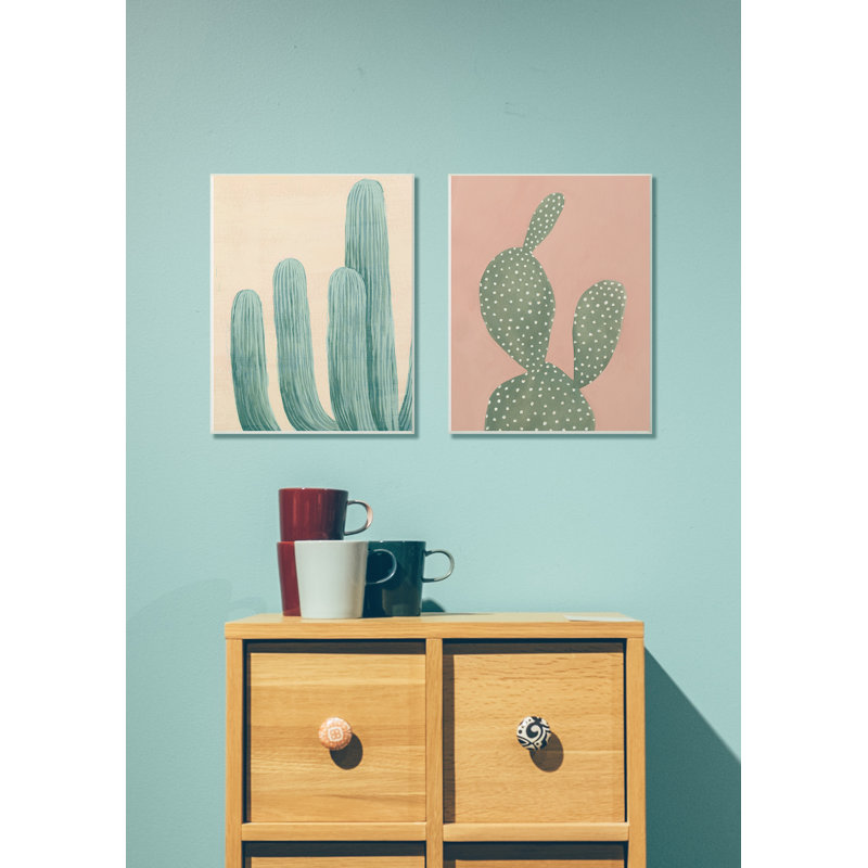 «Coral Cacti», impression, Plaque murale, H 19 po x l 13 po