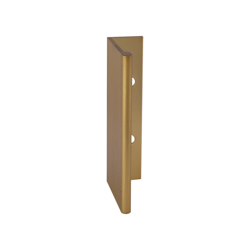 Satin Gold Modern Finger Pulls with Mounting Hardware, Set of 10