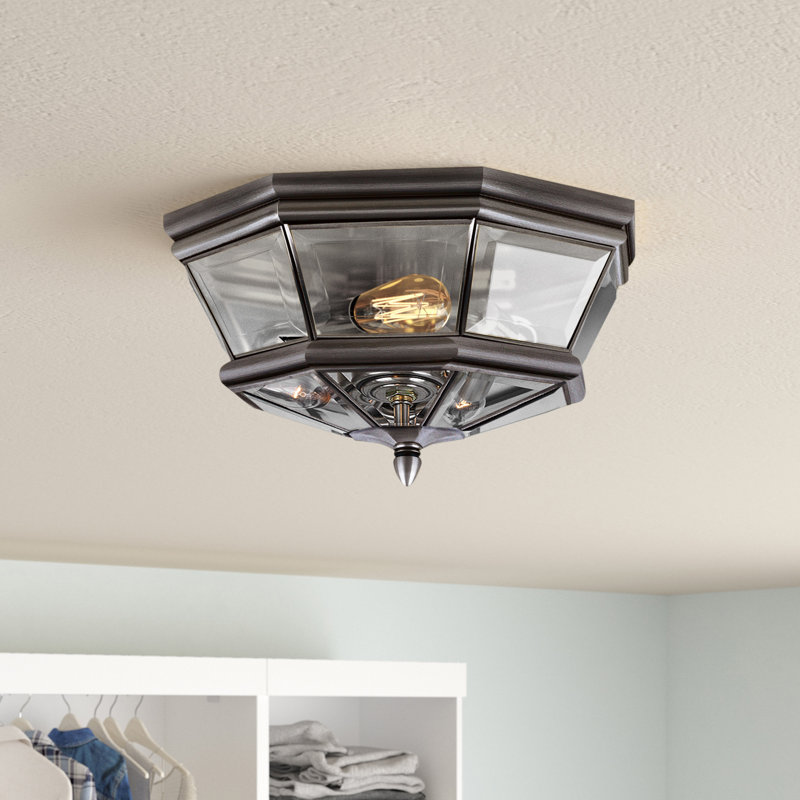Newbury Flush Mount, Pewter