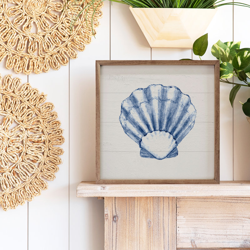Coquille bleue 2, H 16 po x l 16 po x P 1 po
