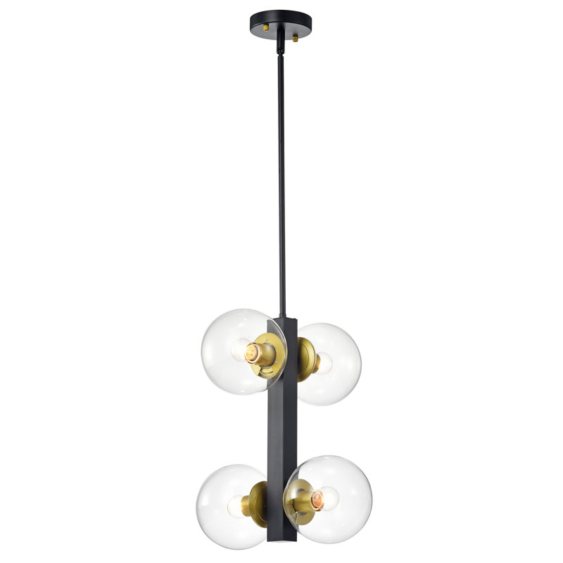 Luminaire suspendu sphérique unique et spectaculaire 4 lumières