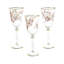 Vivience - 4 verres à eau à motif floral doré, 8,75 oz