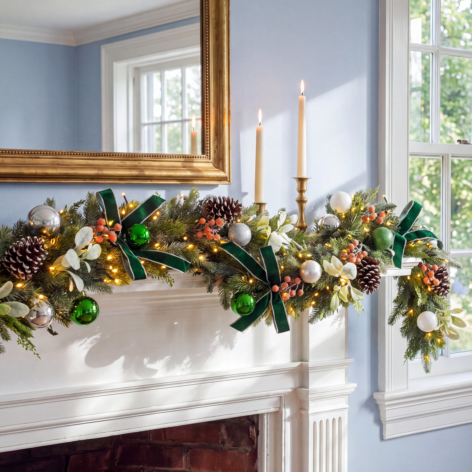 72" Pre-Lit Adorned Artificial Garland