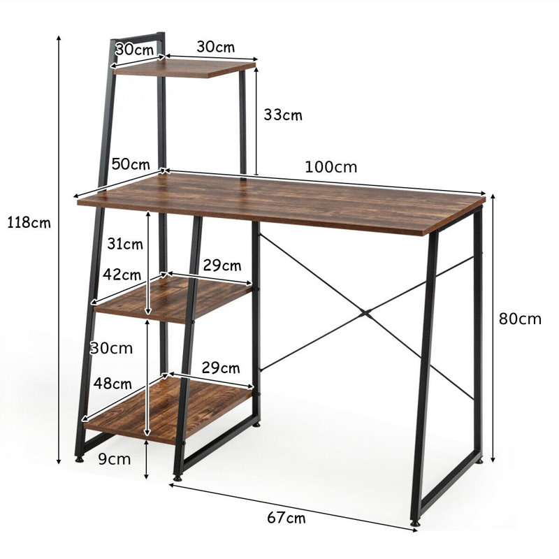 Metal Base Computer Desk