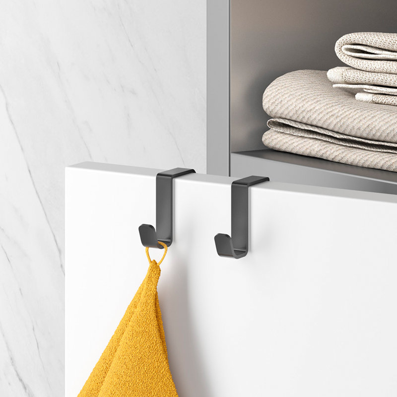 Origin LAVA Towel Double Hook for Hanging, Black 
