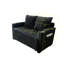Fauteuil inclinable multifonctionnel en velours côtelé gris foncé de 53 pouces, dossier réglable, lit de charge, réglable en cinq positions,-1207976100