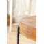 Table basse ronde en bois naturel de 32 po Napa - Pieds dorés-514895873-516557446