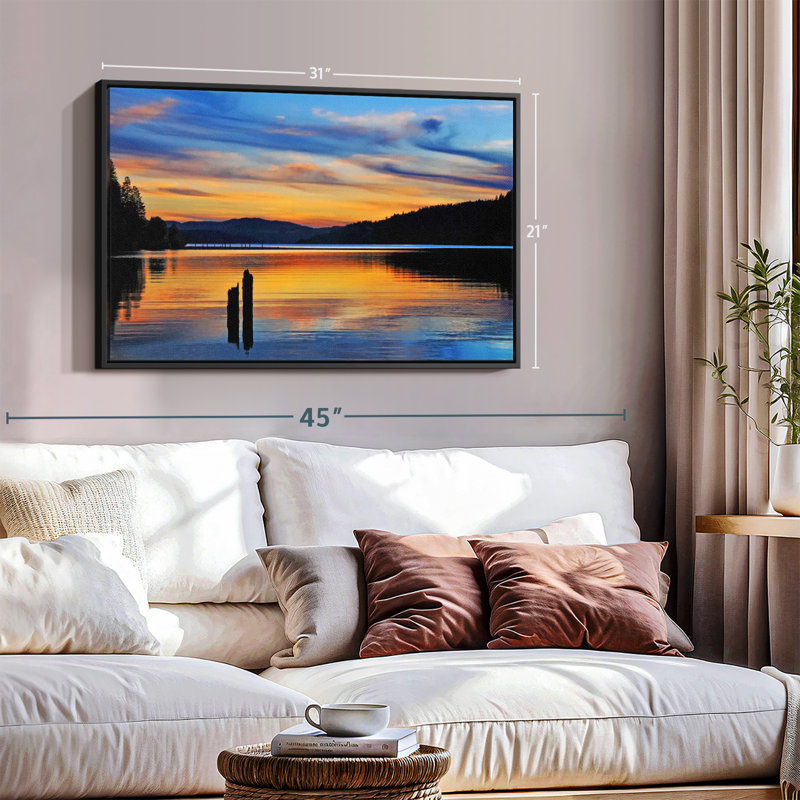 Impression sur toile «Majestic Coeur D'Alene Lake», H 21 po x l 31 po