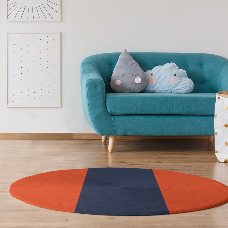 Tapis bleu/orange area, Rectangle 2 pi x 3 pi