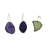 Agate Rock Slice Suncatcher Hanging Window Ornaments Set Of 3
