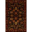 Hand-Knotted High-Quality Black and Red Area Rug